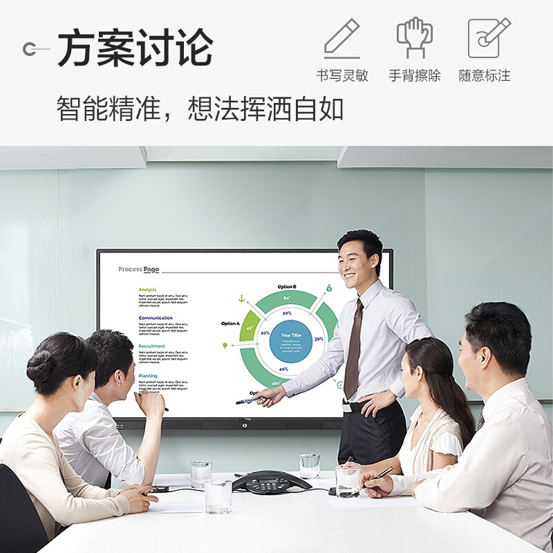 联想(Lenovo)ThinkVision BM75tr-10 75英寸会议平板教学一体机电子白板商用触摸显示器