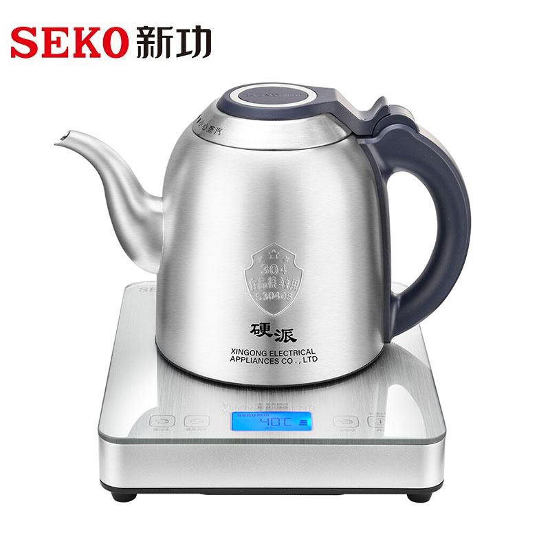 新功seko全自动上水电热水壶涌泉式底部上水电茶壶自动烧水壶茶具套装
