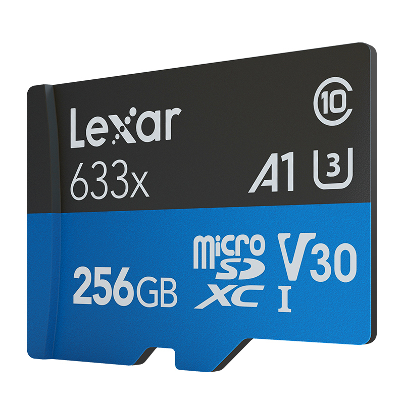 雷克沙(LEXAR) 256G 读速95MB/s TF卡 UHS-I V30 A1 U3 633x 高速存储卡