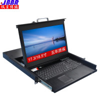 JBBR kvm切换器vga四进一出17.3寸短款高清局域网远程机柜折叠机架式显示器 MT8704M
