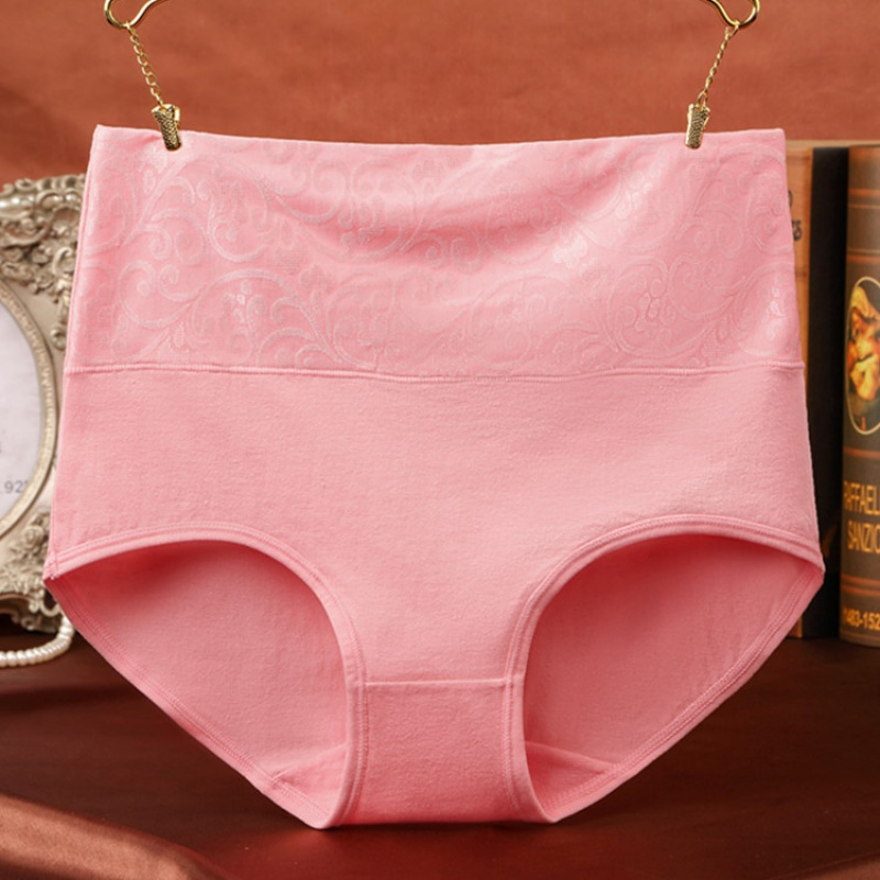 suntek4条装高腰棉女内裤mxxl加大码收腹舒适透气三角女士内裤