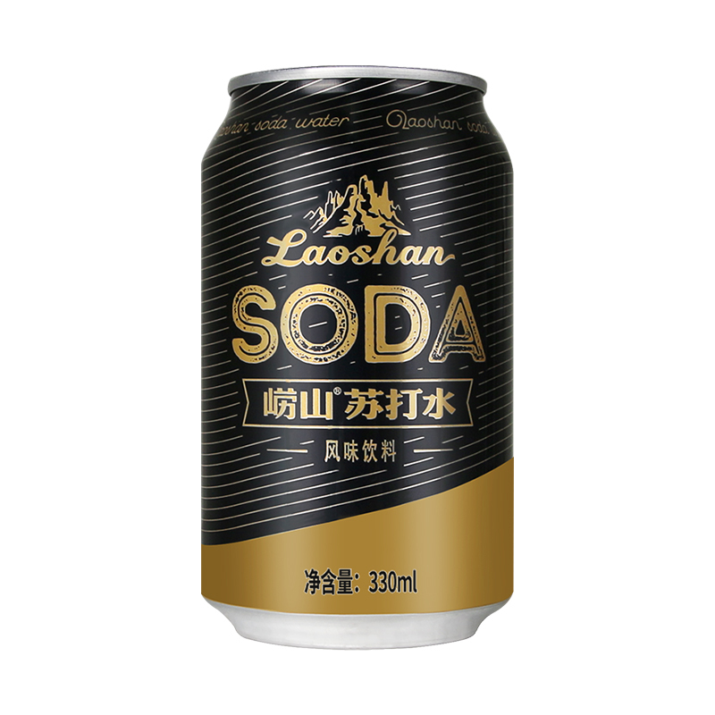 崂山 苏打水饮料 330ml*24罐 整箱装 中华老字号(罐装)