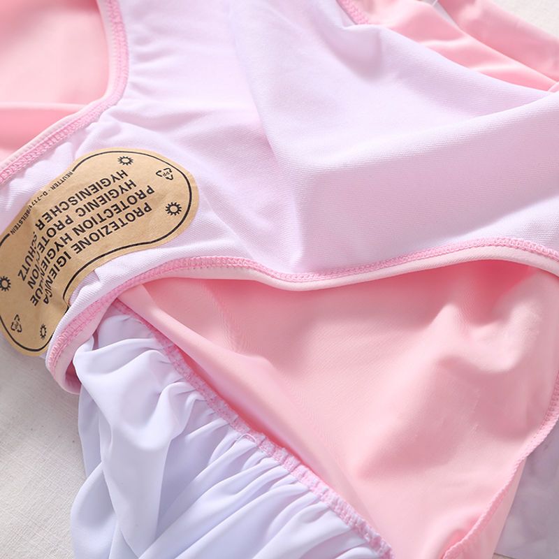 波迷娜bomina两件套泳衣套装女士日系少女有钢圈泳衣文胸荷叶泳裤套装