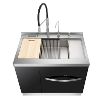 YUKIDA集成水槽304不锈钢一体嵌入式10套洗碗机900mm家用 MX900A