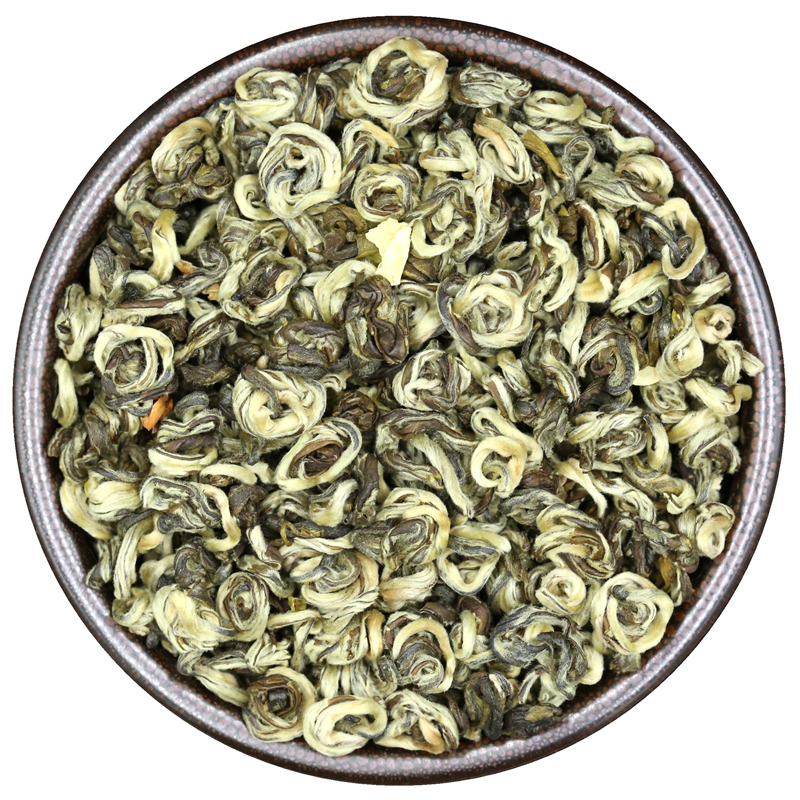 正宗云南特级茉莉花茶叶浓香花碧螺2020新茶白玉螺500克礼品盒装