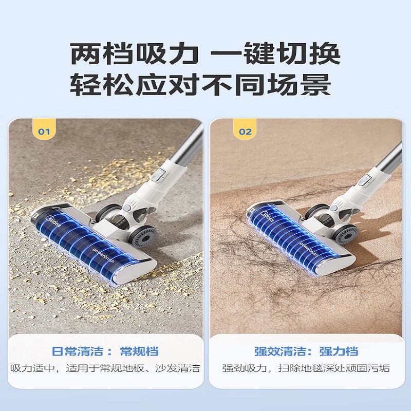 美的(Midea)无线吸尘器家用吸尘器家用宠物手持吸尘器大吸力轻量车载长续航地毯猫毛狗毛吸毛器[升级]Q2高清大图