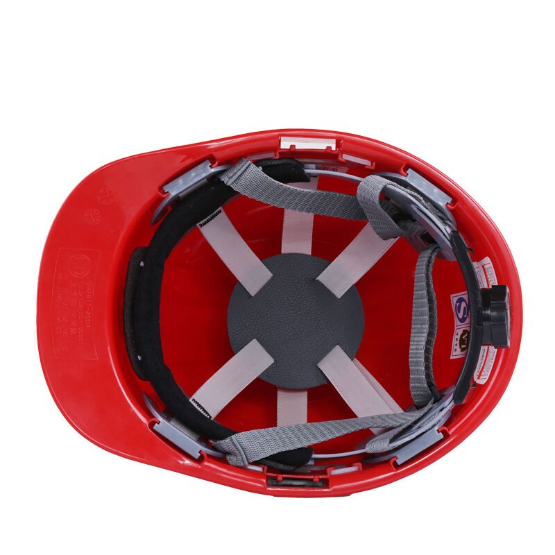 安全帽abs工地施工防护头盔防砸抗冲击高性能红色