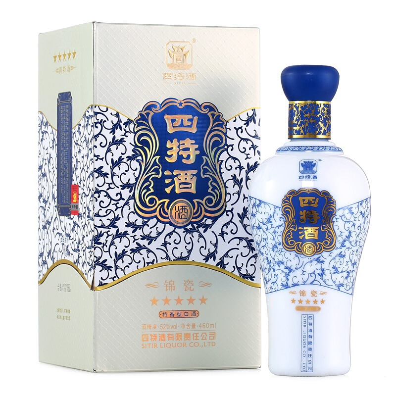 四特 锦瓷5星 42度460ml 单瓶装(新老包装随机发货)