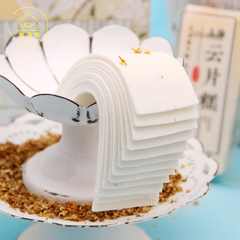 集香草云片糕桂花糕188g8盒整箱装传统零食糕点