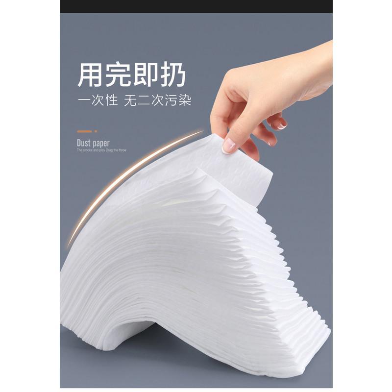 一次性免洗静电除尘纸花纹加厚拖把替换布地板粘尘吸毛发干巾