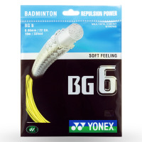 尤尼克斯(YONEX)羽毛球拍线BG系列BG-6国产高弹弹力型线外编尼龙材质线径0.66mm