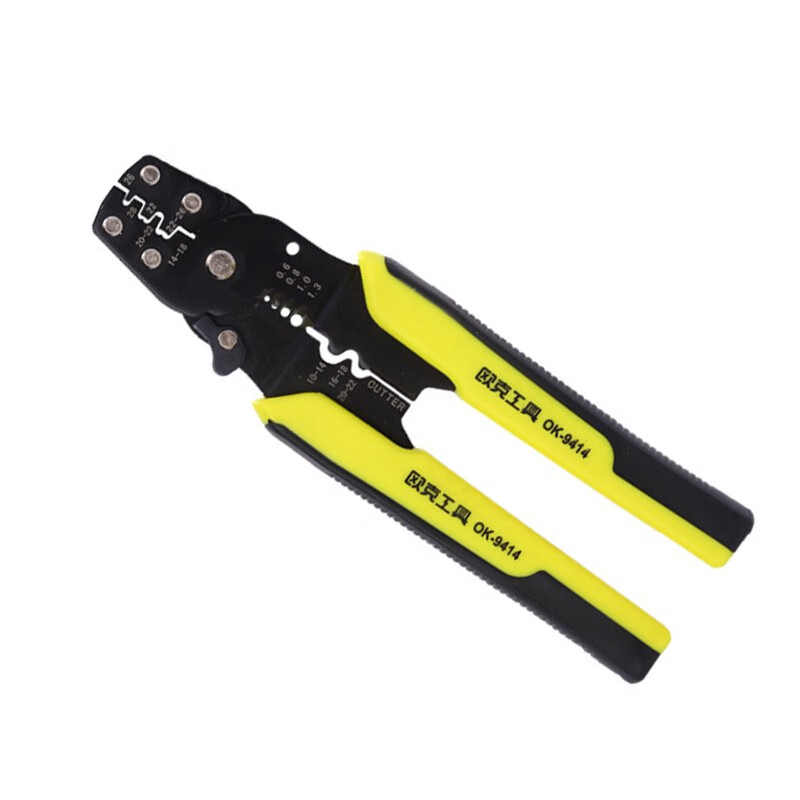 欧克 Ouke 多功能剥线钳 手动拔线钳 压线钳剥皮钳子 电缆剥线钳(8英寸200mm压/剥/切三用钳OK-9414)高清大图