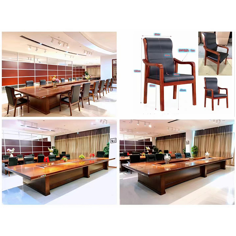 匡大会议桌7.8米油漆会议桌H1705F-7800(7800W*2300D*780H 带花槽)