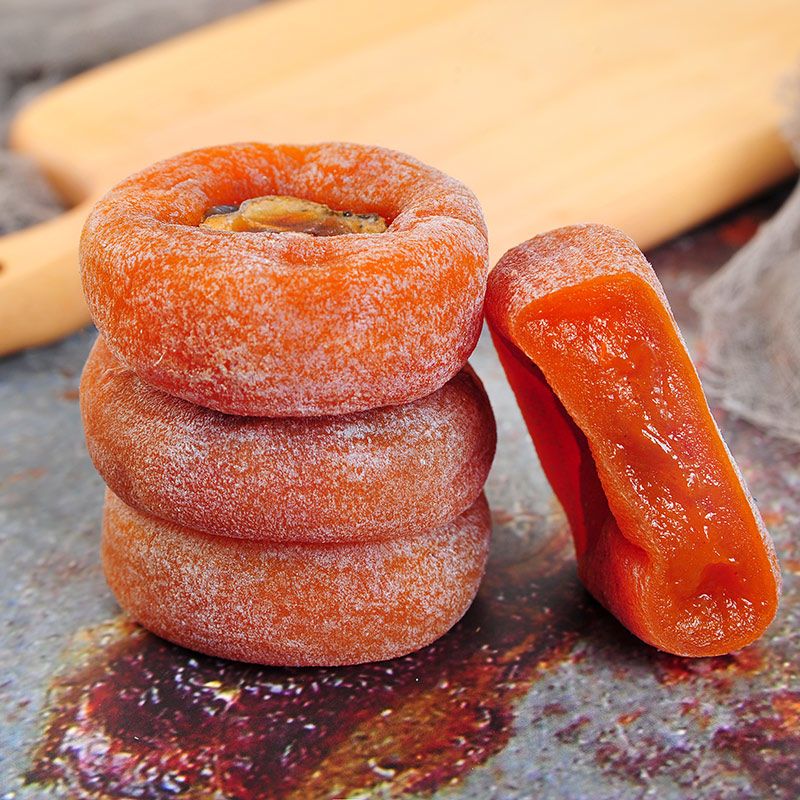 农家自制降霜柿饼吊霜柿饼吊柿饼圆柿饼软糯500g-1500克