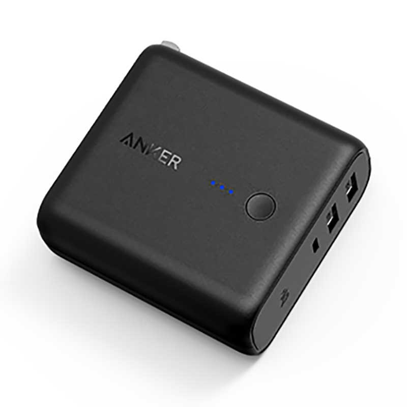 Anker超级充移动电源&充电器二合一(黑色)5000mAh 适用于苹果充电器 出门更省心