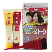 美源(Bigen)可瑞慕染发剂 日本进口 植物遮盖白发染发剂棕色染发霜染发膏黑发霜 5G深栗色