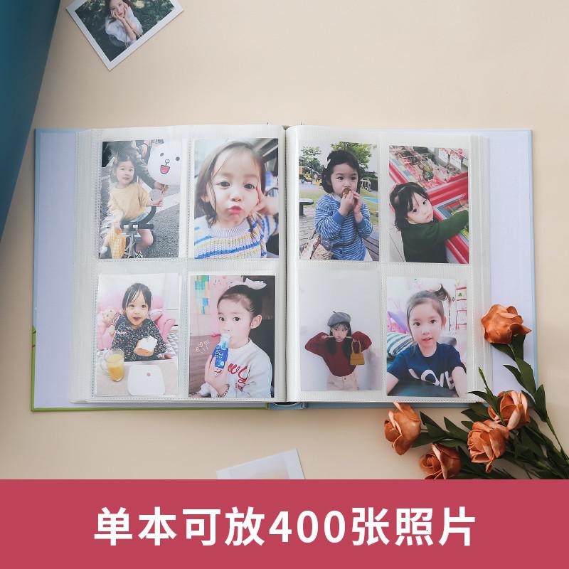 相册影集相册本大容量插页式家庭小清晰竖版5寸6寸400张过塑可放 三维工匠 彩色麋鹿(6寸400张)高清大图