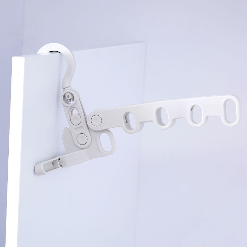 旅行衣架便携式可折叠晾衣架多功能出差旅游宿舍用学生多孔挂衣架_4_510 灰色1个