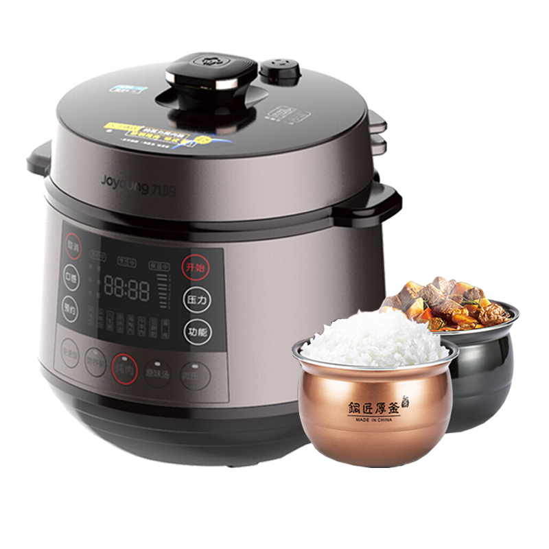 九阳 (Joyoung) 电压力锅 Y-60C19 家用多功能6L升一锅双胆电压力煲 煲汤 炖肉 米粥 煮米饭