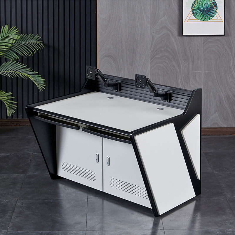 鑫虎威 监控操作台语音控制指挥台交通指挥中心工作台 双联1.28米宽[款式可备注]高清大图