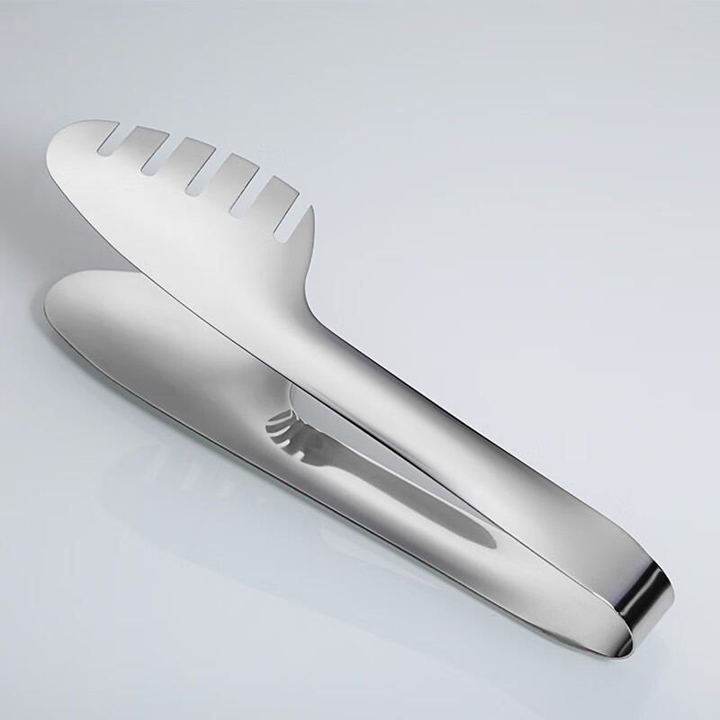 新力士自助餐不锈钢单牙月形食物夹MBT205高清大图