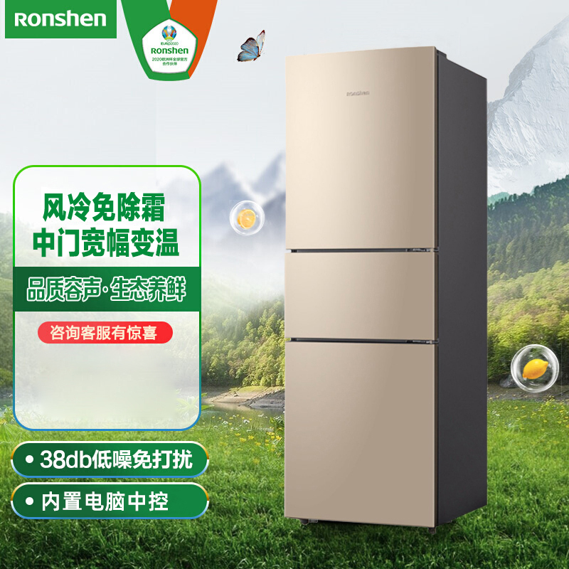 容声(Ronshen)冰箱251升三门冰箱风冷无霜电冰箱