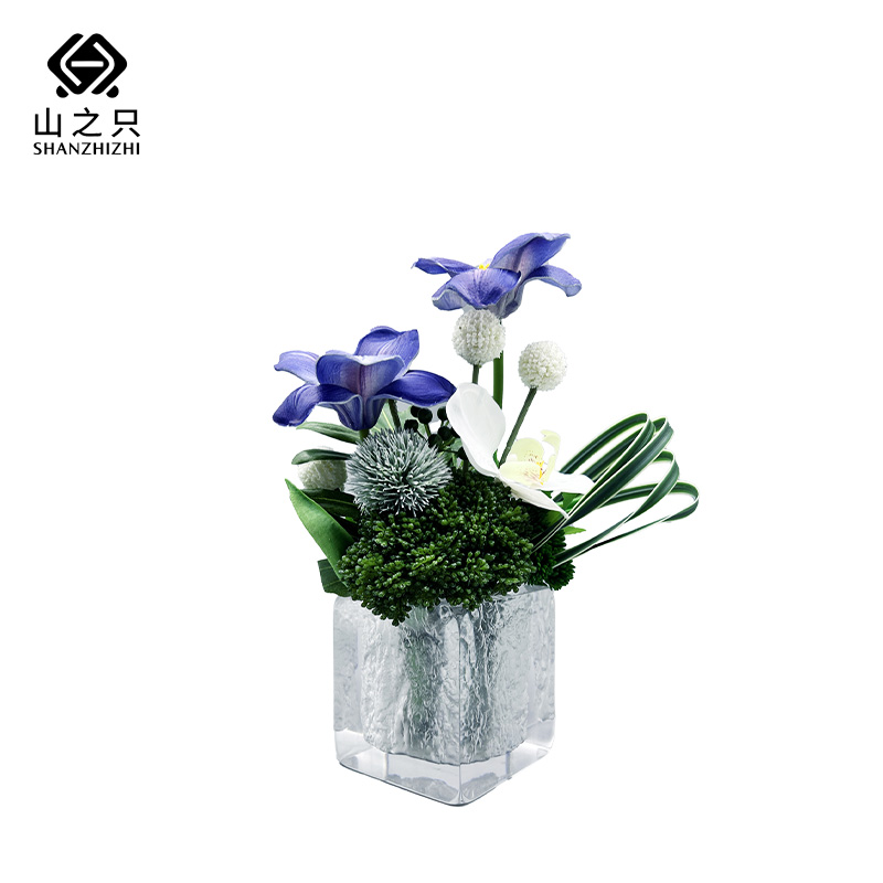 山之只 仿真饰品蝴蝶花 树脂花瓶花艺蝴蝶兰 MZ071 个