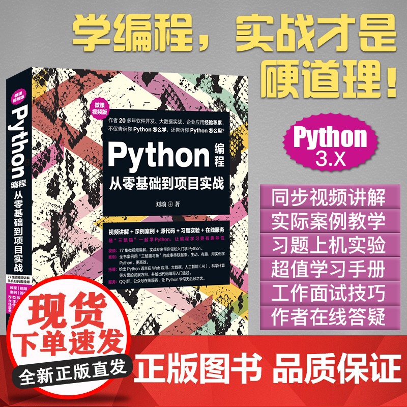 Python编程从入门到实践python基础数据分析python语言程序设计网络爬虫开发实战python视频教程书籍py高清大图