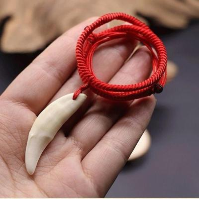 辟邪狼牙项链真狗牙黑狗藏獒牙齿吊坠护身符汽车挂饰男士宝宝饰品