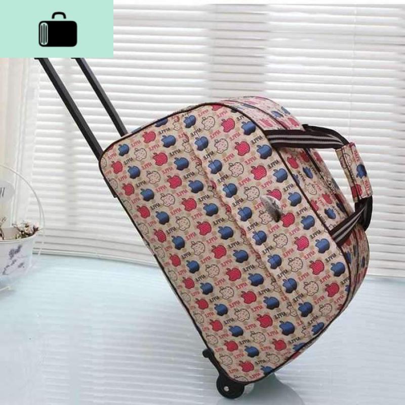 男女箱包手提包大容量防水行李包袋手拉旅行包行李箱出差短途拉杆NEWLAKE_825 彩色苹果大