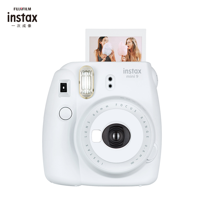 富士(FUJIFILM)INSTAX 拍立得 相机 一次成像相机MINI9 烟灰白 富士小尺寸胶片相机 白色