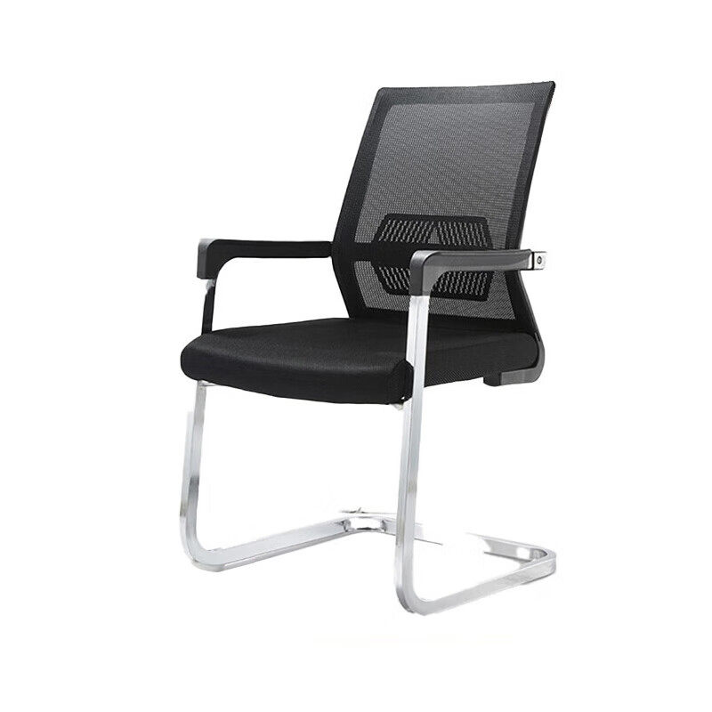 德诚和DCH-BGY1024钢制脚弓形椅办公会议椅子 W580*D440*H930mm