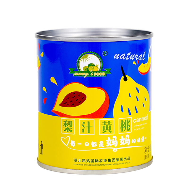 五个农民 梨汁黄桃罐头早餐速食新鲜水果罐头312g*9罐礼盒装