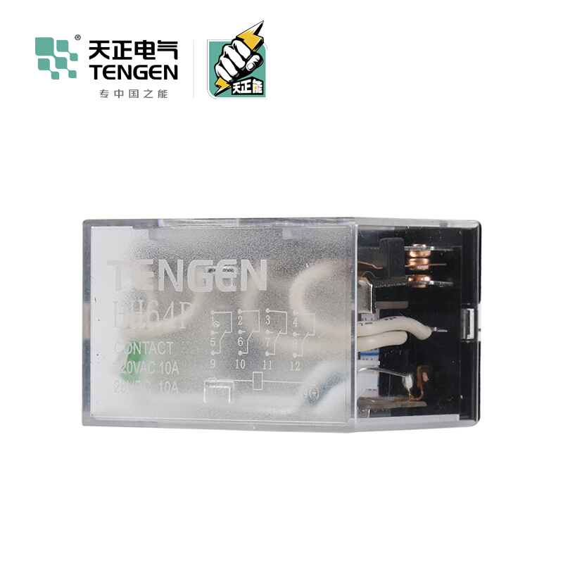 天正电气 HH6 P 小型 4C/O 带灯 10A 24VDC 03050010220 中间继电器