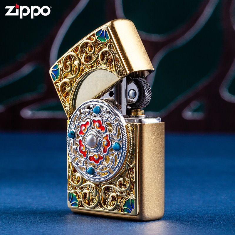 苏宁自营新款正版之宝打火机原装zipoo正品花丝祥云男士创意zippo