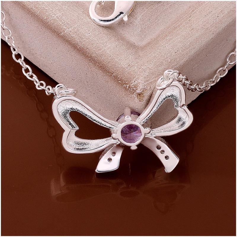 N601 Women Silver Necklace 镀925纯银女项链日韩版锁骨链潮人送女朋友七夕情人节礼物