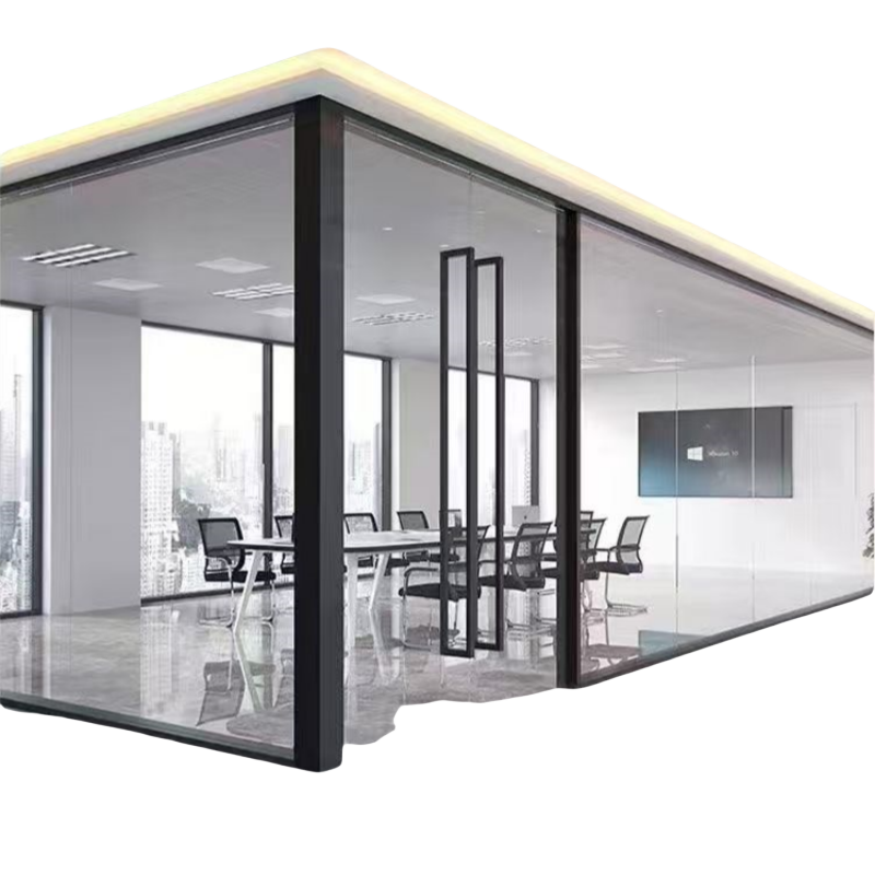 通泰福 铝合金双玻璃隔断墙玻璃隔断墙WQ-ERW/平方米高清大图