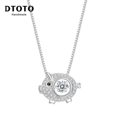 DTOTO 日韩可爱精致闪耀小猪项链猪年锁骨链送女友
