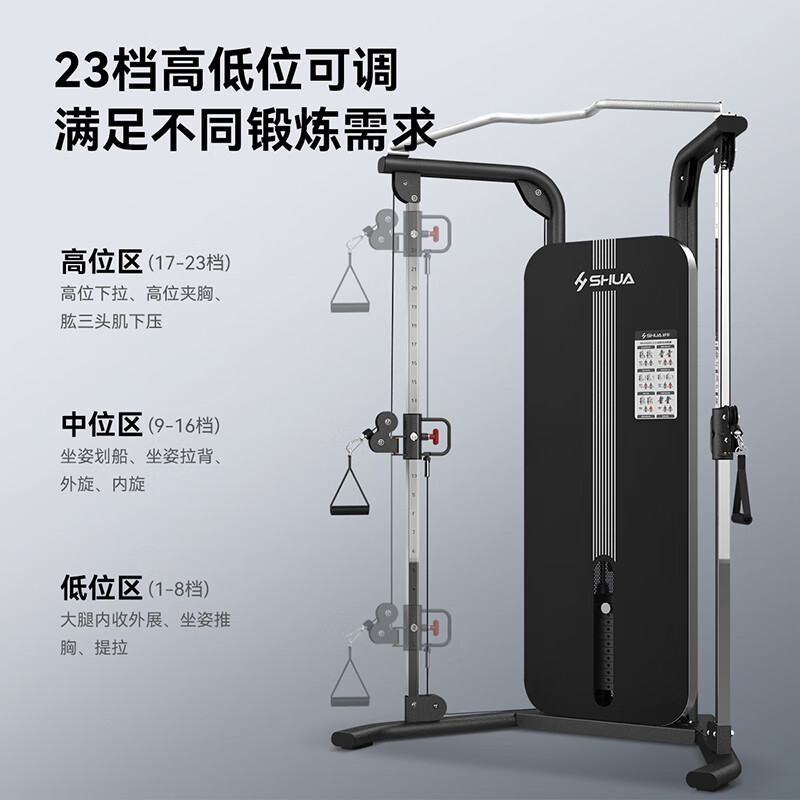 舒华(SHUA)综合训练器家用健身器材SH-G697 健身房多功能塑形增肌训练高清大图
