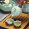 三维工匠青瓷功夫茶具套装陶瓷家用盖碗茶壶茶杯小套办公简约茶道茶艺整套 14头青瓷套-烟灰缸安全包装无鱼