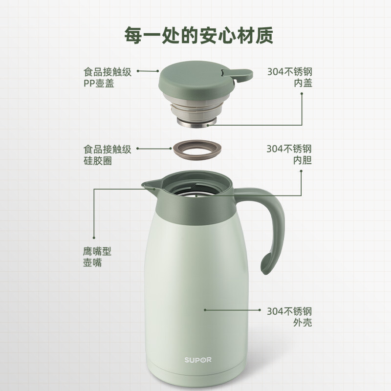 苏泊尔SUPOR 保温保冷双层不锈钢水杯大容量便携户外运动款高清大图