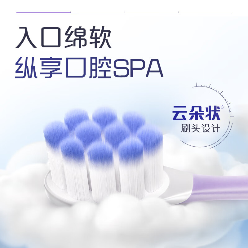 高露洁(Colgate)云感果冻成人软毛凸面牙刷*1旅行装云朵植毛高密护龈减少牙龈出血高清大图