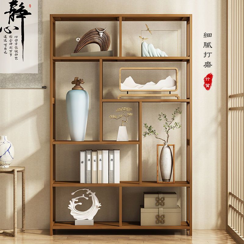 博古架中式实木多宝阁茶具茶叶架客厅展示柜古董摆件隔断架置物架