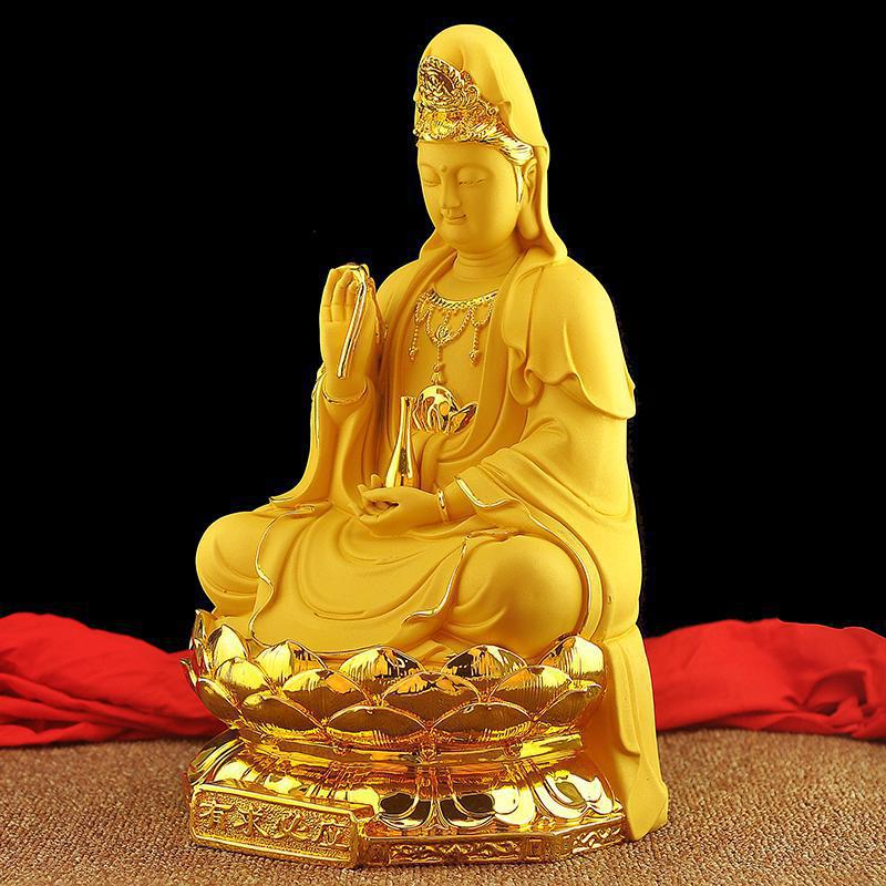 美帮汇观音摆件观世音菩萨佛像供奉居家客厅装饰佛光普照高清大图