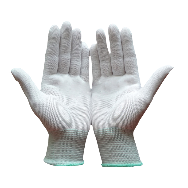 苏识白色尼龙手套芯 13针精密电子厂作业涤纶手套-绿脖人工均码10付