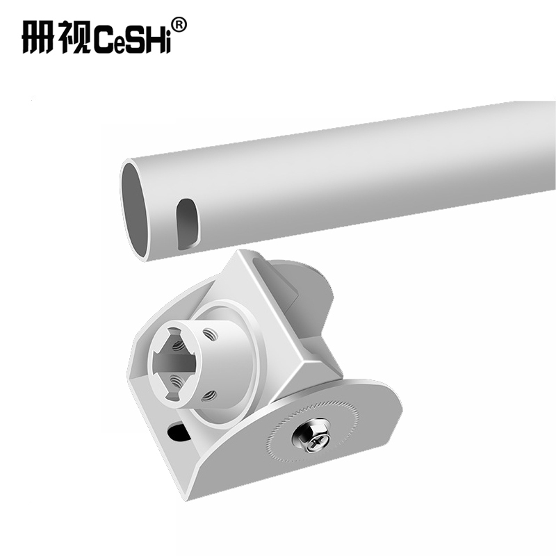 册视安防监控35管铝合金伸缩摄像机吊装万向鸭嘴头立柱装支架60-120cm个高清大图