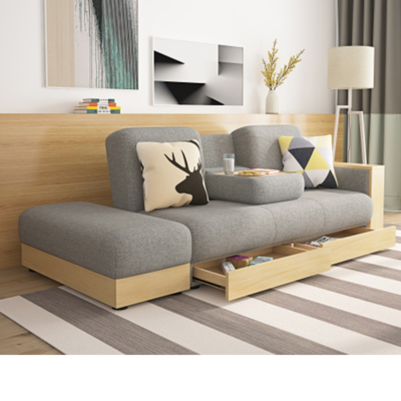 寻木匠乳胶沙发小户型折叠两用可变床单人储物客厅经济型省空间北欧