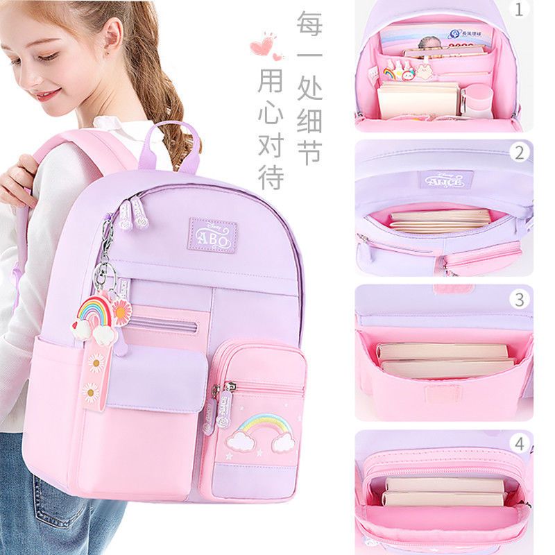 新款书包儿童拉杆书包女小学生女童136年级减负书包女孩背包801文具和