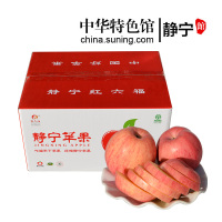 [中华特色]静宁馆 红六福 苹果水果 红富士24枚80# 箱装 脆甜爽口 新鲜水果 西北