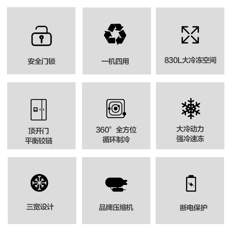 白雪(Baixue)830升BD/C-830FDS大型商用冷柜 大冰柜 茶叶柜 海鲜柜